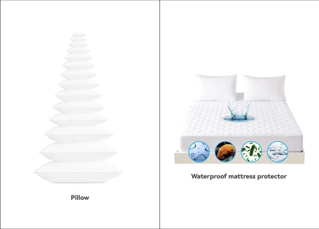 Waterproof Double Knitting Jacquard Polyester Mattress Protector