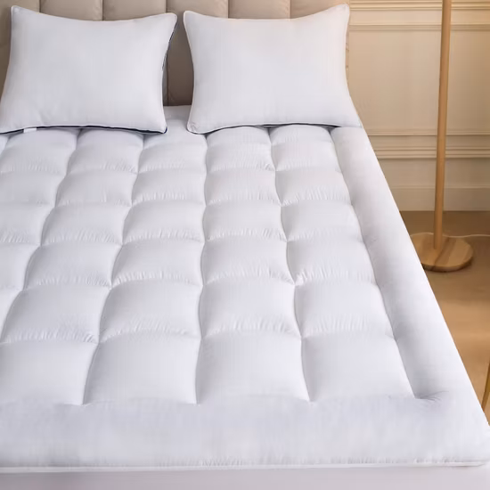 Coprimaterasso in cotone per hotel, coprimaterasso per letto queen size 300tc