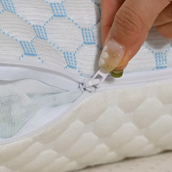 Cuscino in memory foam triturato di doppia dimensione in seta ghiacciata di gel fresco di vendita caldo di Amazon